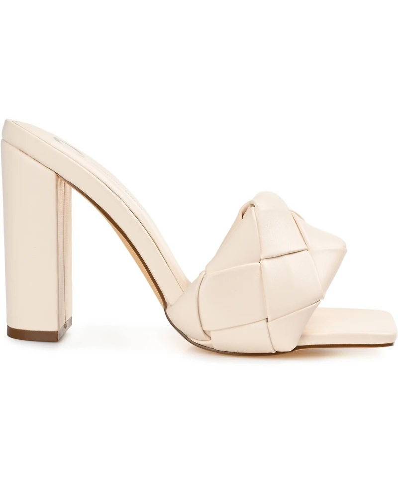 Journee Collection Women's Maysie Woven Square Toe Sandals