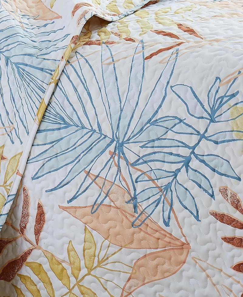 Southshore Fine Linens Tropic Leaf 3-Pc. Quilt Set, Full/Queen