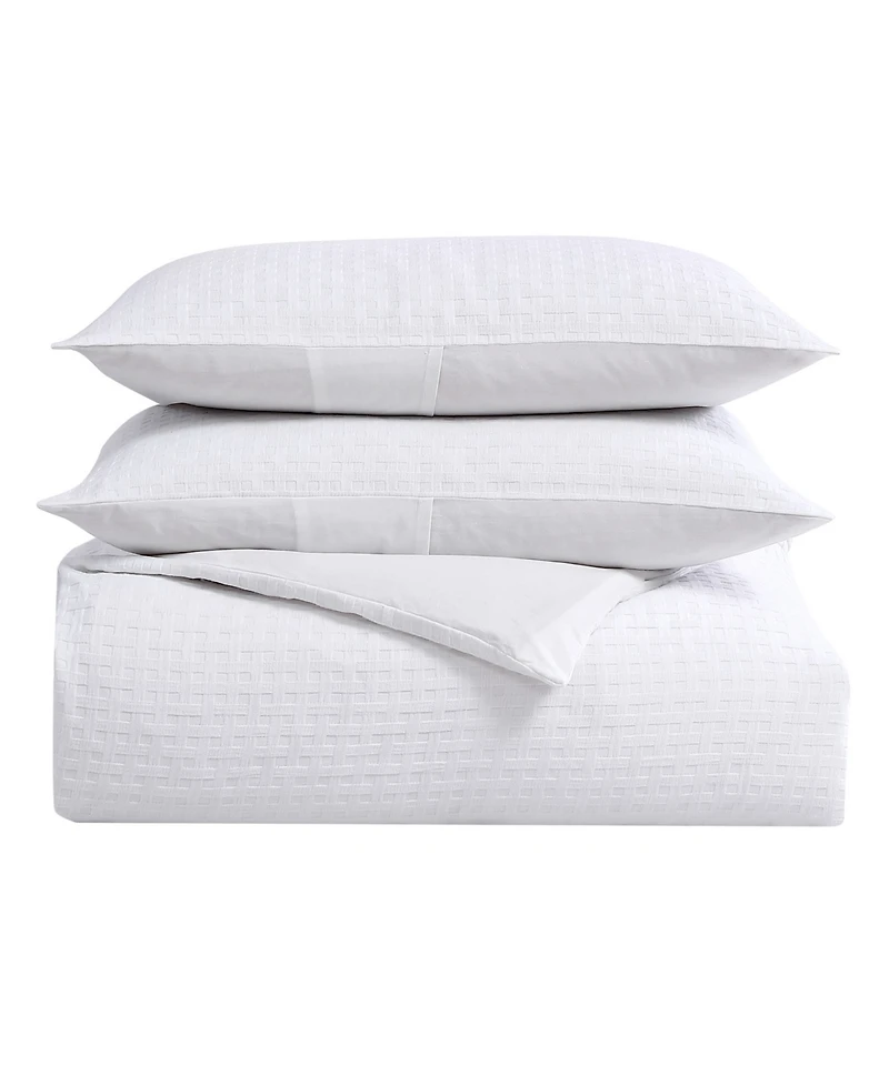 Tommy Bahama Home Basketweave Solid 4 Piece Duvet Cover Set