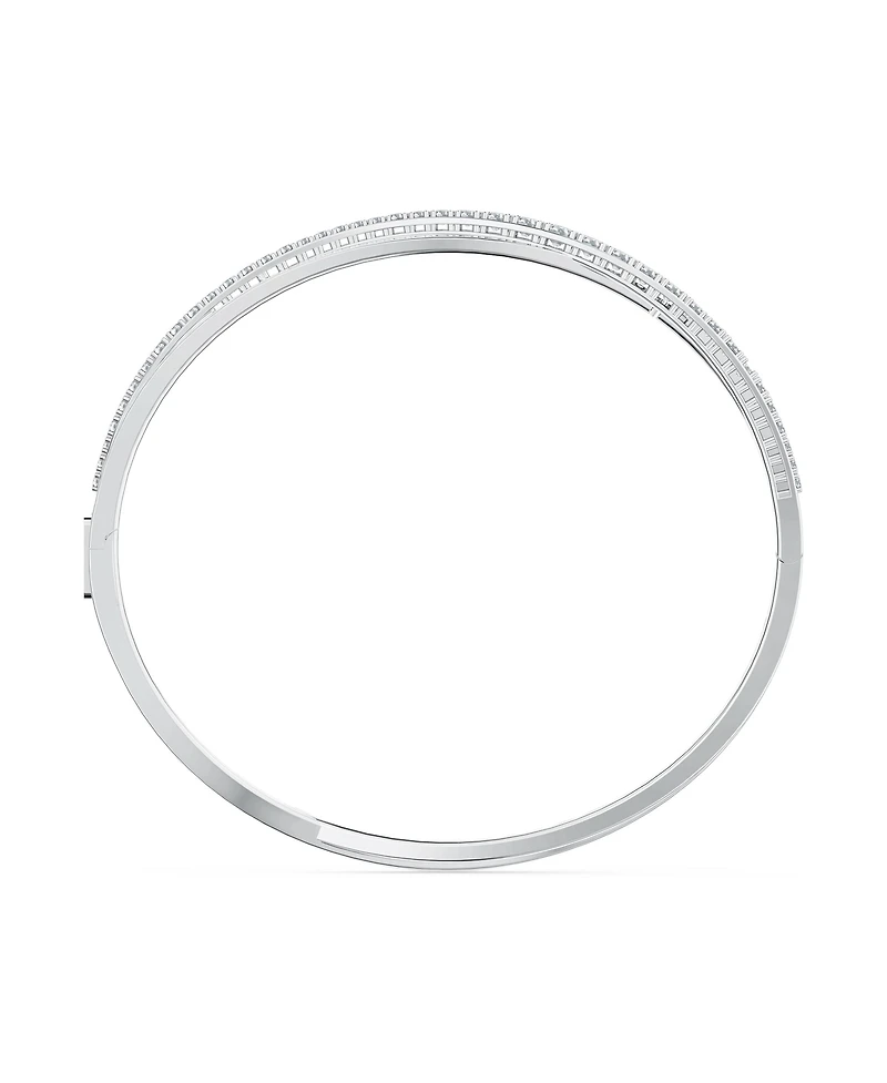 Swarovski Twist Rhodium Plated Bangle