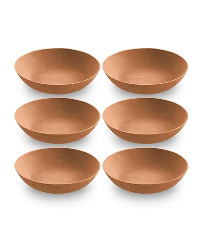 Abode Homewares 9" Planta 6-Piece Low Bowl Set, 25 oz