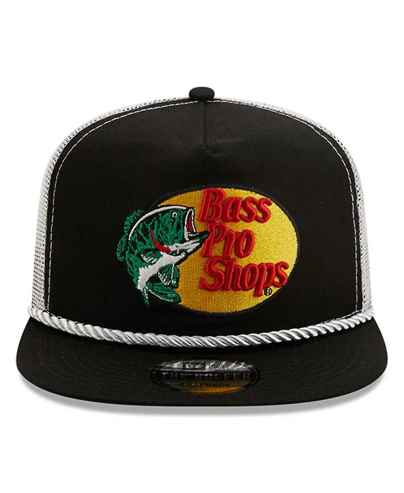 Men's New Era Black, White Austin Dillon Golfer Snapback Adjustable Hat