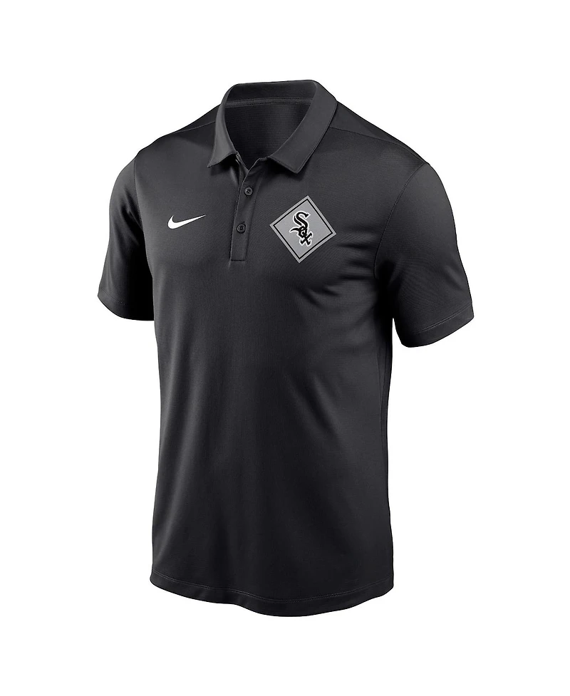 Men's Nike Black Chicago White Sox Diamond Icon Franchise Performance Polo Shirt