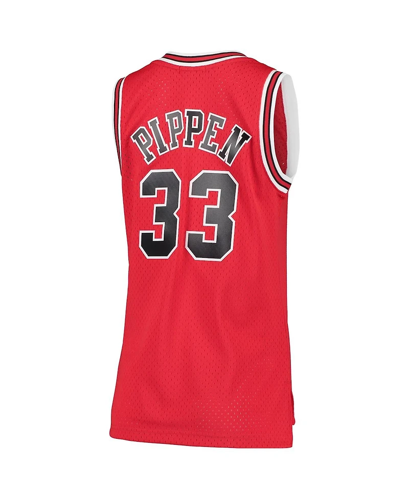 Women's Mitchell & Ness Scottie Pippen Red Chicago Bulls 1997-98 Hardwood Classics Swingman Jersey