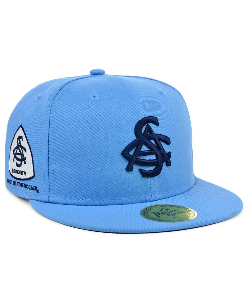 Men's Physical Culture Light Blue Smart Set Athletic Club of Brooklyn Black Fives Fitted Hat