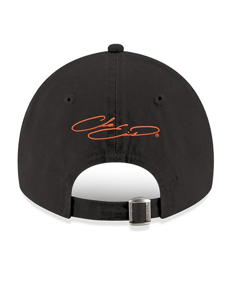 Men's New Era Black Chase Elliott Washed 9Twenty Adjustable Hat