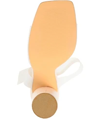Journee Collection Women's Luca Vinyl Double Strap Block Heel Dress Sandals