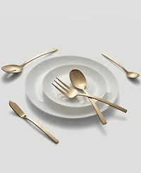 Cambridge Silversmiths Beacon Gold Satin 45-Piece Flatware Set, Service for 8