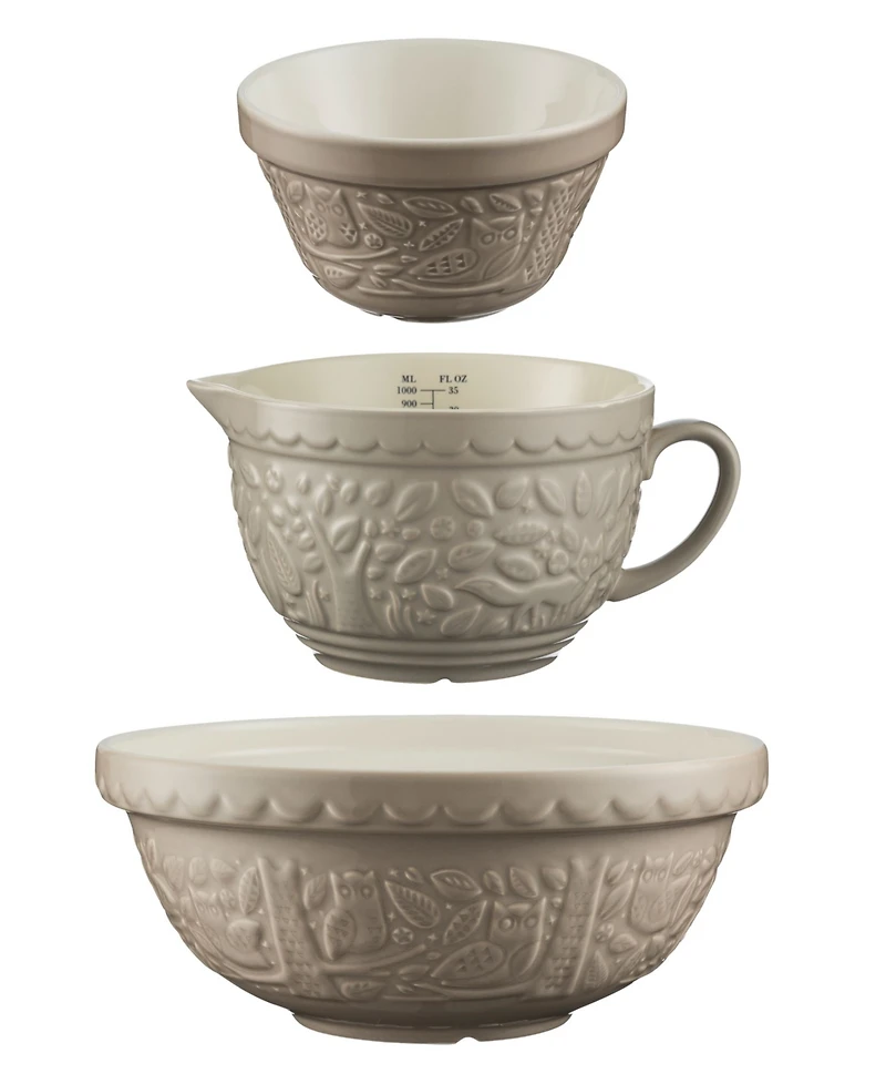 In the Forest Owl Mixing, Measuring and All-Purpose Bowls, Set of 3