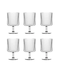 Abode Homewares Mesa Stacking Goblet Premium Acrylic Goblet Glasses, Set of 6