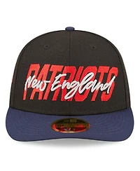 Men's New Era Black, Navy England Patriots 2022 Nfl Draft Low Profile 59FIFTY Fitted Hat