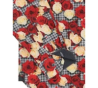 Men's Slim Fit Non-Iron Floral-Print Performance Stretch Dress Shirt