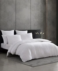 Vera Wang Solid Textured Pleats Duvet Cover Set