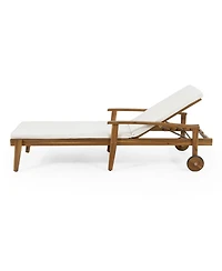 Jason Outdoor Chaise Lounge with Water Resistant Cushion