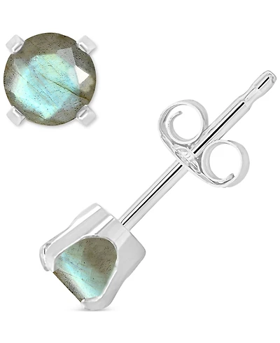Labradorite Stud Earrings 14k Gold (Also Onyx & Turquoise)