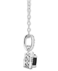 Cultured Freshwater Pearl & Diamond Accent 18" Pendant Necklace Sterling Silver (Also Onyx, Turquoise, Labradorite)