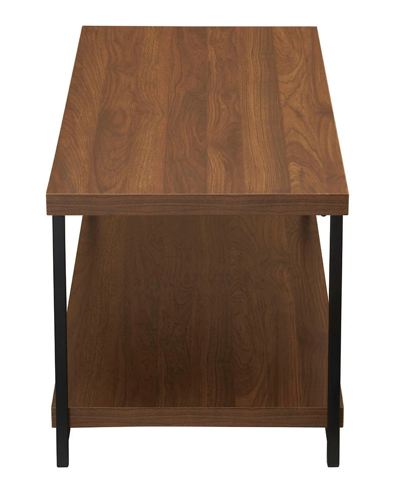 Wide Coffee Table with Storage Shelf