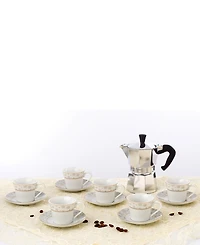 Lorren Home Trends Floral Espresso Set
