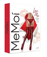 MeMoi Women's Corset Backseam Thigh High Stockings