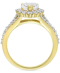 Lab-Grown White Sapphire Heart Ring (2-2/5 ct. t.w.) Yellow-Plated Sterling Silver