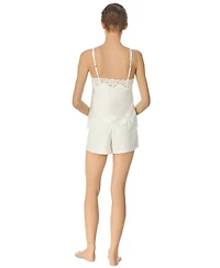 Lauren Ralph Flower-Lace Trim Cami & Shorts Pajama Set
