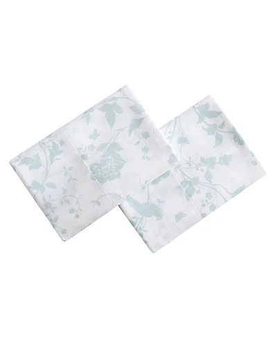Closeout! Laura Ashley 300 Thread Count Cotton Sateen Pillowcase Pair, Standard