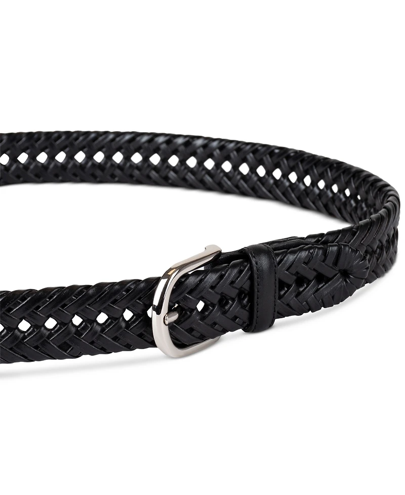 Club Room Men's Hand-Laced Braided Belt, Created for Macy's