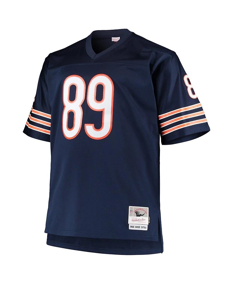 Men's Mitchell & Ness Mike Ditka Navy Chicago Bears Big and Tall 1966 Retired Player Replica Jersey