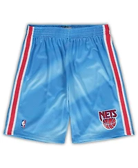 Men's Mitchell & Ness Blue New Jersey Nets Big and Tall Hardwood Classics Team Swingman Shorts