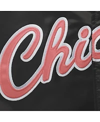 Men's Mitchell & Ness Chicago Bulls Big and Tall Hardwood Classics Raglan Satin Full-Snap Jacket