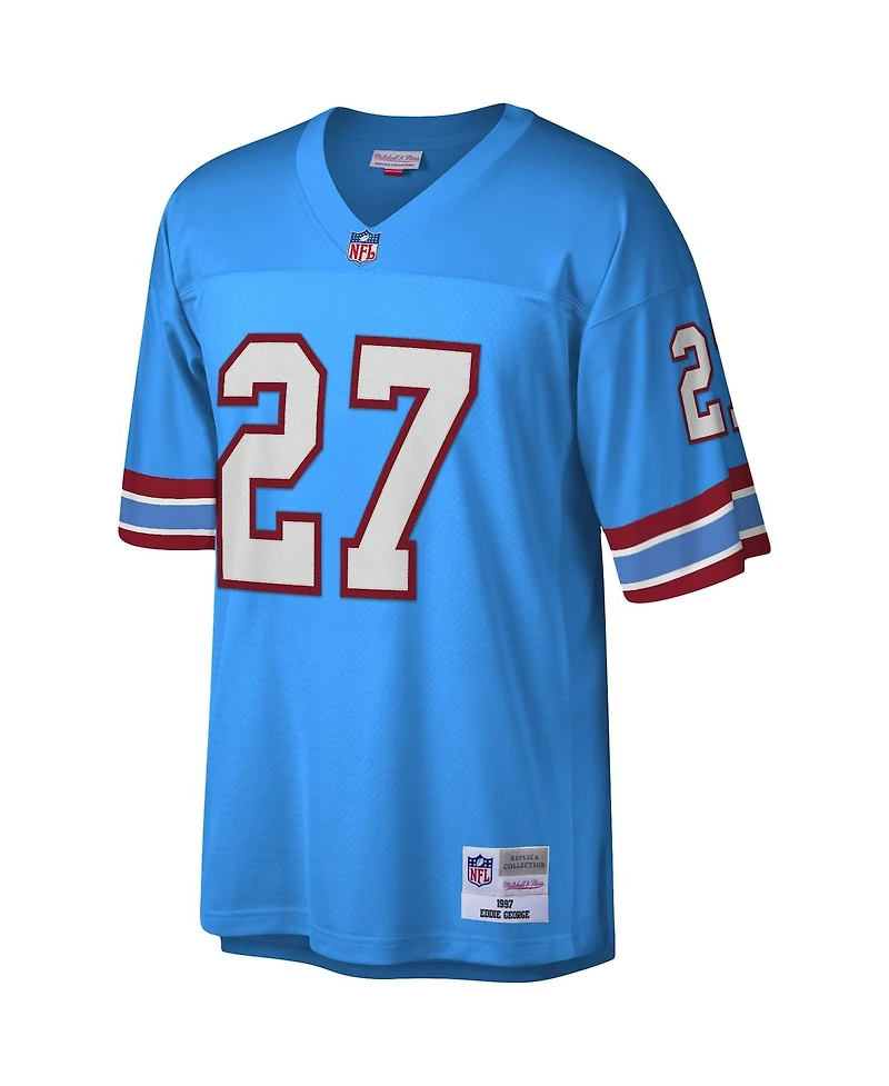 Men's Mitchell & Ness Eddie George Light Blue Houston Oilers Legacy Replica Jersey