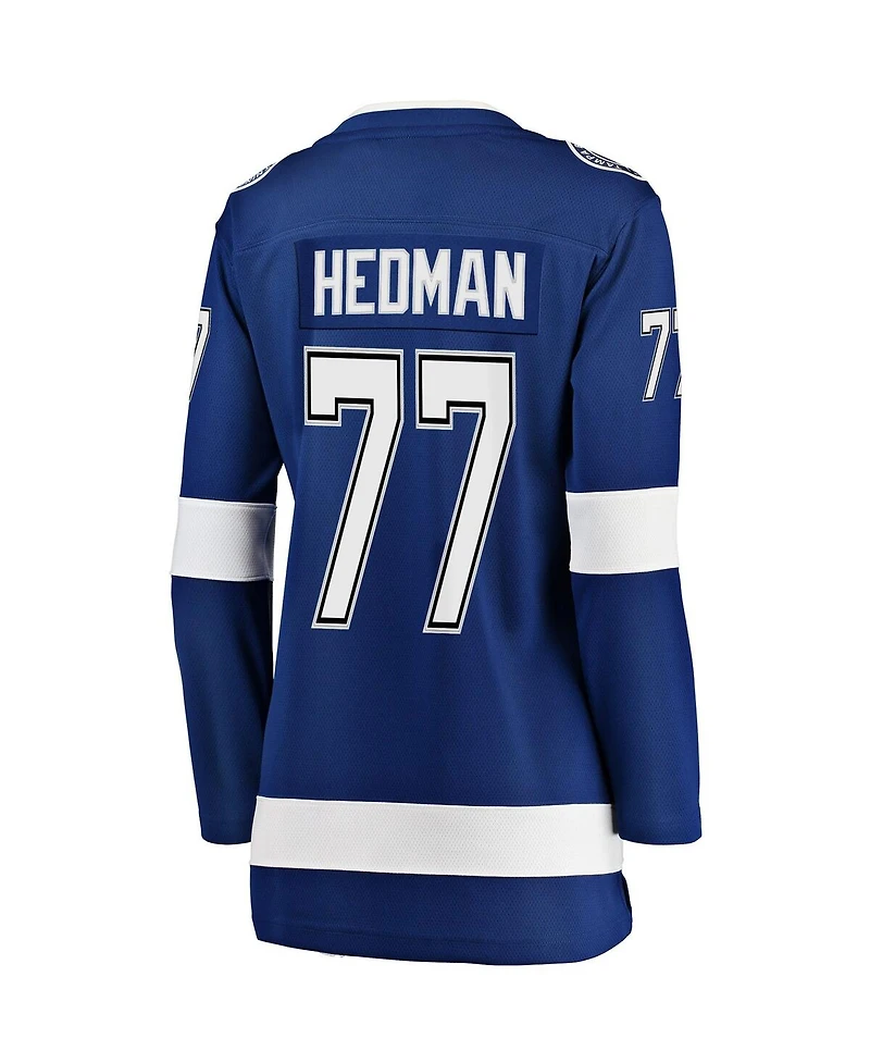 Women's Fanatics Victor Hedman Blue Tampa Bay Lightning Premier Breakaway Player Jersey