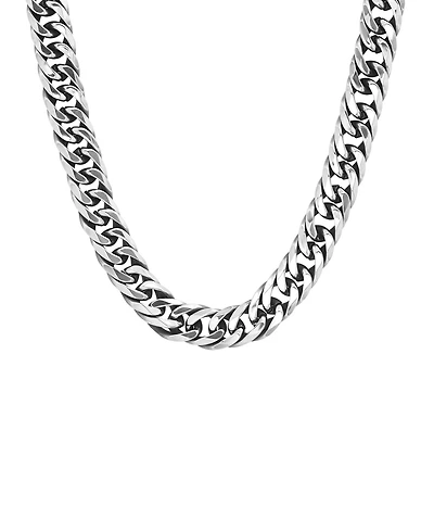 Steeltime Men's Stainless Steel Cuban Link Chain Necklaces