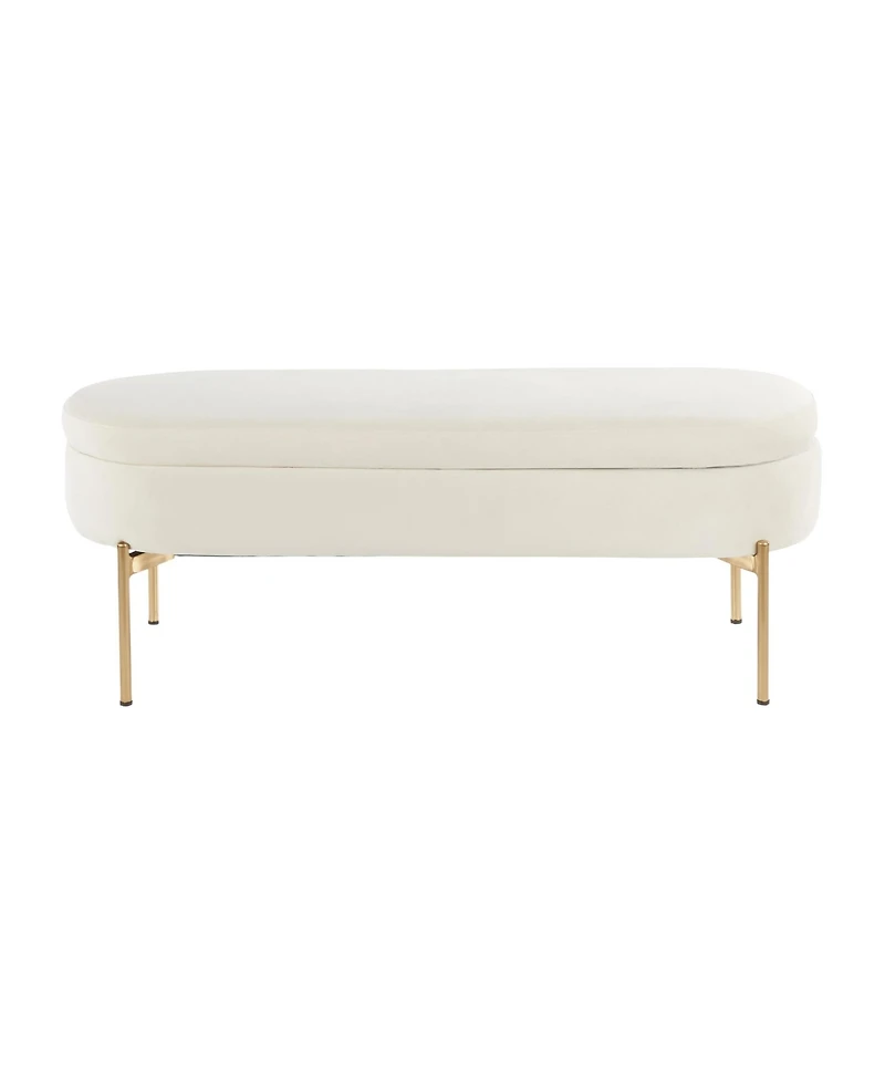 Lumisource Chloe Contemporary Glam Storage Bench
