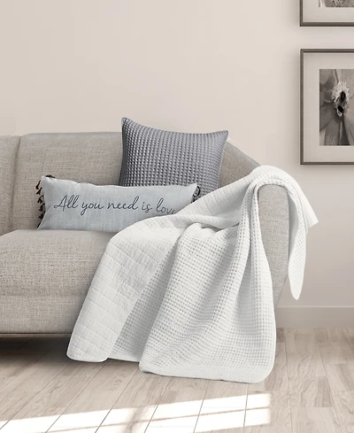 Levtex Mills Waffle Stitched Quilted Throw, 60" x 50"