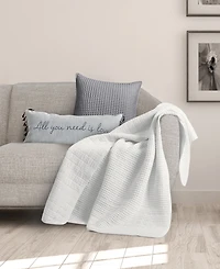 Levtex Mills Waffle Stitched Quilted Throw, 60" x 50"