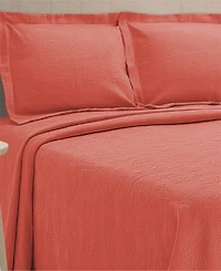 Superior 100% Cotton Paisley Matelasse All-Season -Piece Coverlet Set