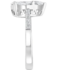Effy Diamond Pear Shaped Cluster Engagement Ring (1-1/5 ct. t.w.) in 14k White Gold
