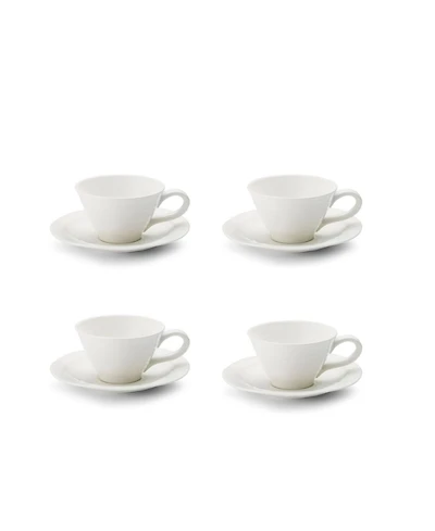 Portmeirion Sophie Conran Teacups & Saucers, Set of 4