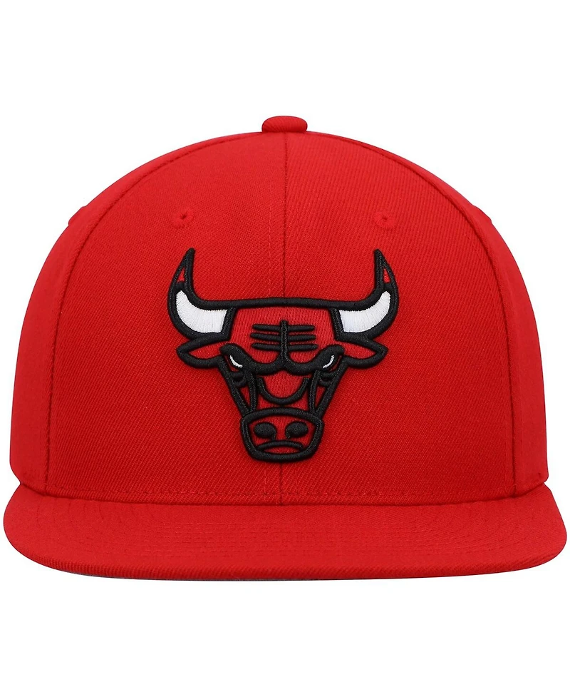 Men's Mitchell & Ness Red Chicago Bulls Ground 2.0 Snapback Hat
