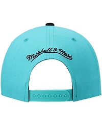 Men's Mitchell & Ness Teal and Black San Antonio Spurs Hardwood Classics Team Two-Tone 2.0 Snapback Hat