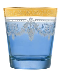 Lorren Home Trends Double Old Fashion 6 Piece Gold Band Glass Set