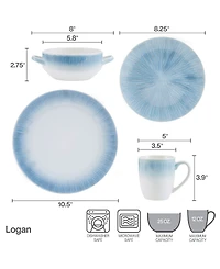 Pfaltzgraff Logan 16 Piece Dinnerware Set
