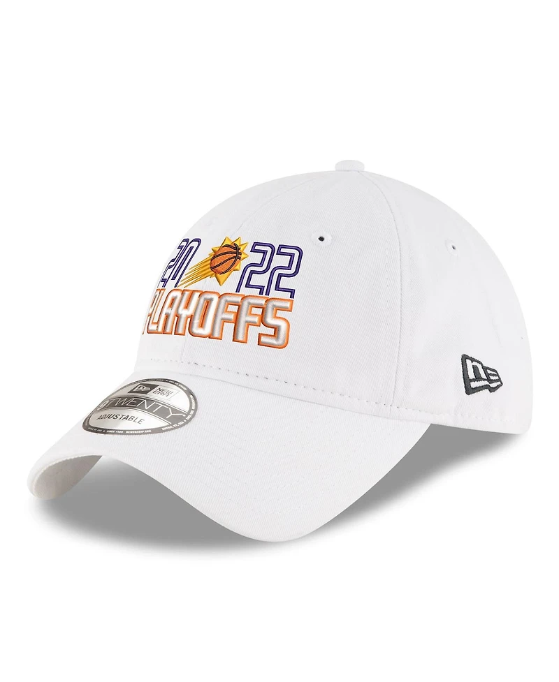 Men's New Era White Phoenix Suns 2022 Nba Playoffs Bubble Letter 9TWENTY Adjustable Hat