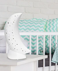 Simple Designs Porcelain Moon Shaped Table Lamp