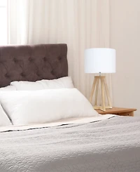 Simple Designs Interlocked Triangular Wood Table Lamp