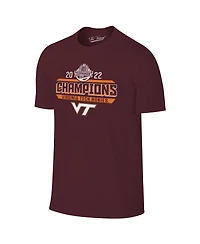 Men's Original Retro Brand Maroon Virginia Tech Hokies 2022 Acc Basketball Conference Tournament Champions Locker Room T-shirt