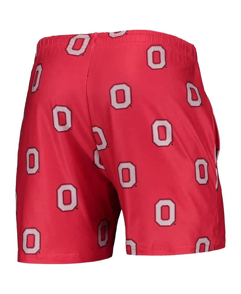 Men's Concepts Sport Scarlet Ohio State Buckeyes Flagship Allover Print Jam Shorts