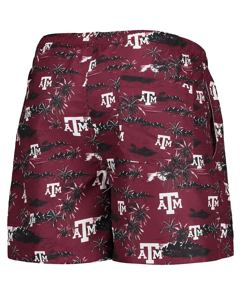 Men's Foco Maroon Texas A&M Aggies Island Palm Swim Trunks