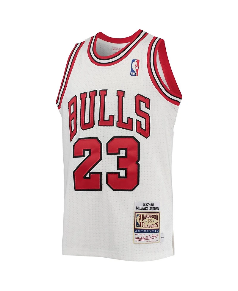 Big Boys Mitchell & Ness Michael Jordan White Chicago Bulls 1997-98 Hardwood Classics Authentic Jersey